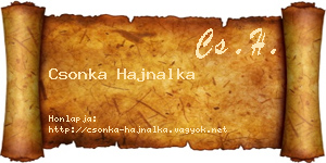 Csonka Hajnalka névjegykártya