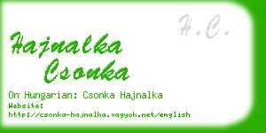 hajnalka csonka business card